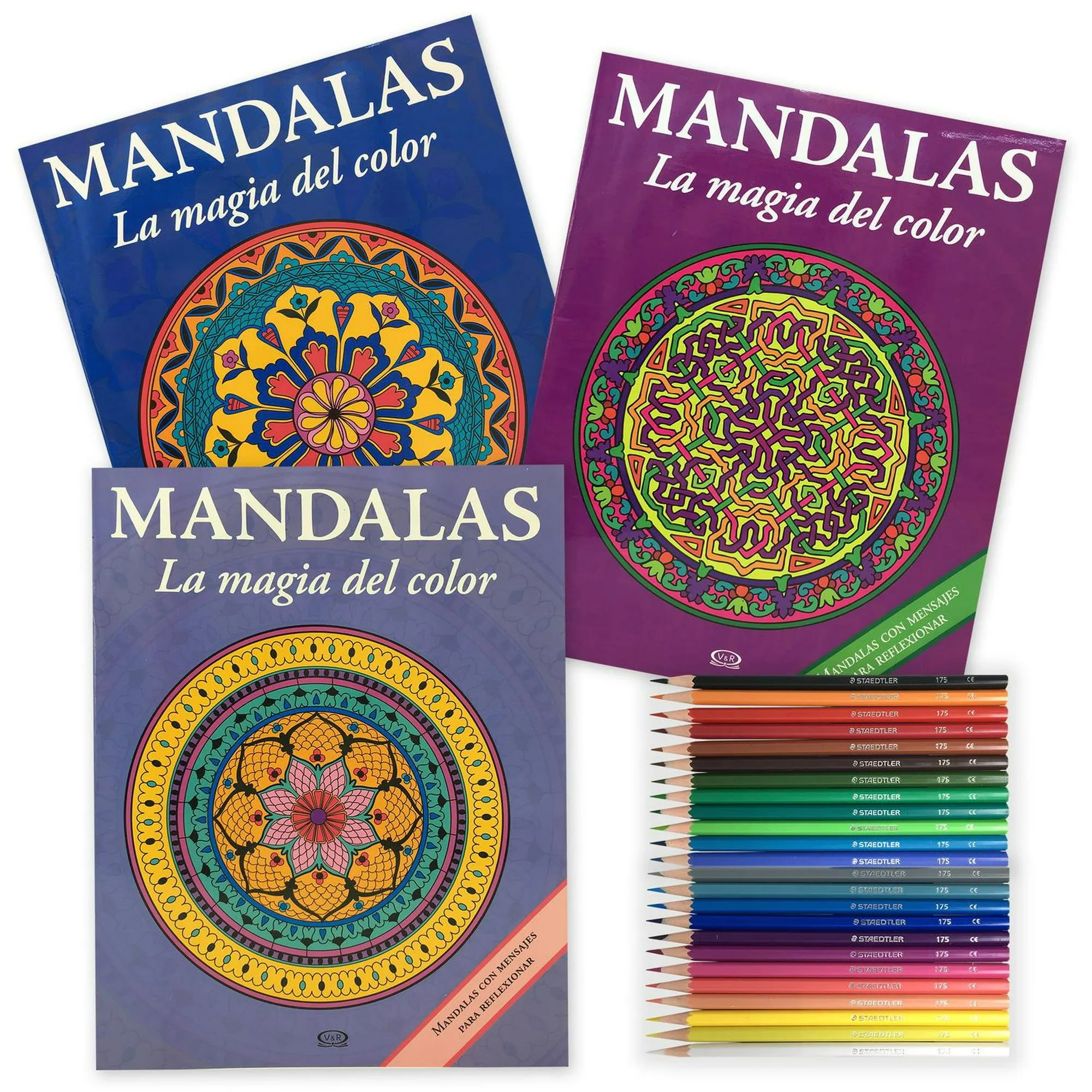 Libros para colorear Mandalas La Magia del Color con Lápices de color.  Altamira SKU 205 | Bodega Aurrera en línea