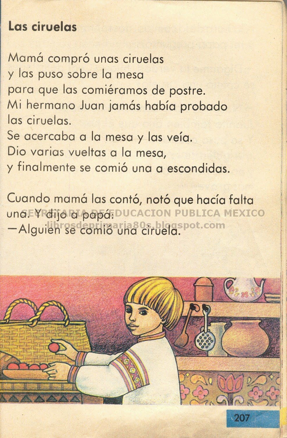 Libros de Primaria de los 80's: Las ciruelas (Libro de primero ...