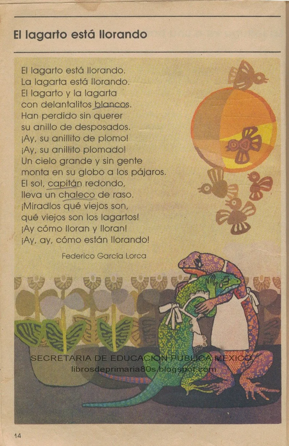 Libros de Primaria de los 80's: El lagarto está llorando (Mi libro ...