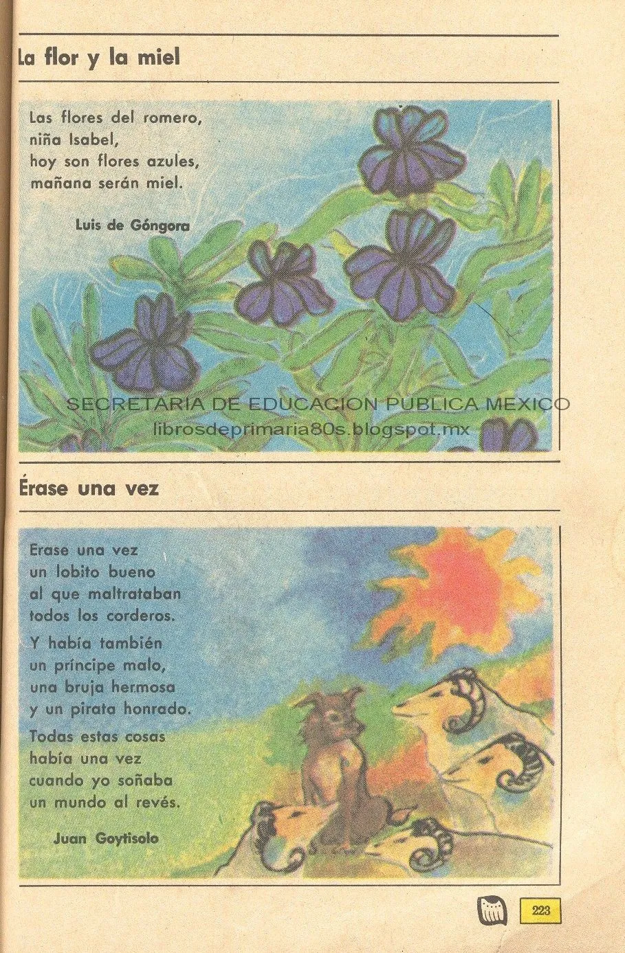 Libros de Primaria de los 80's: Poemas - Español Ej. y Lec. 4to grado