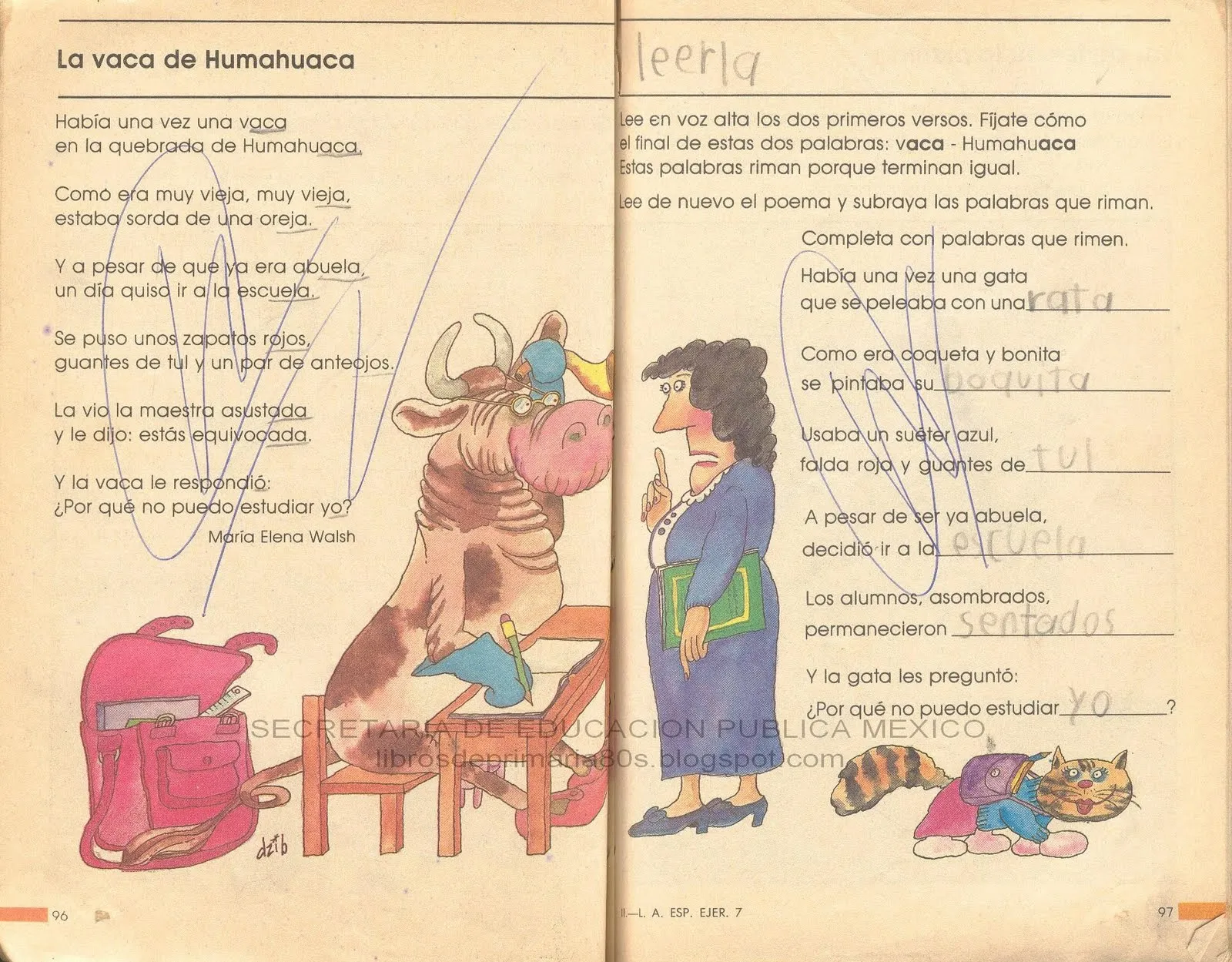 Libros de Primaria de los 80's: La vaca de Humahuaca (Mi libro de ...