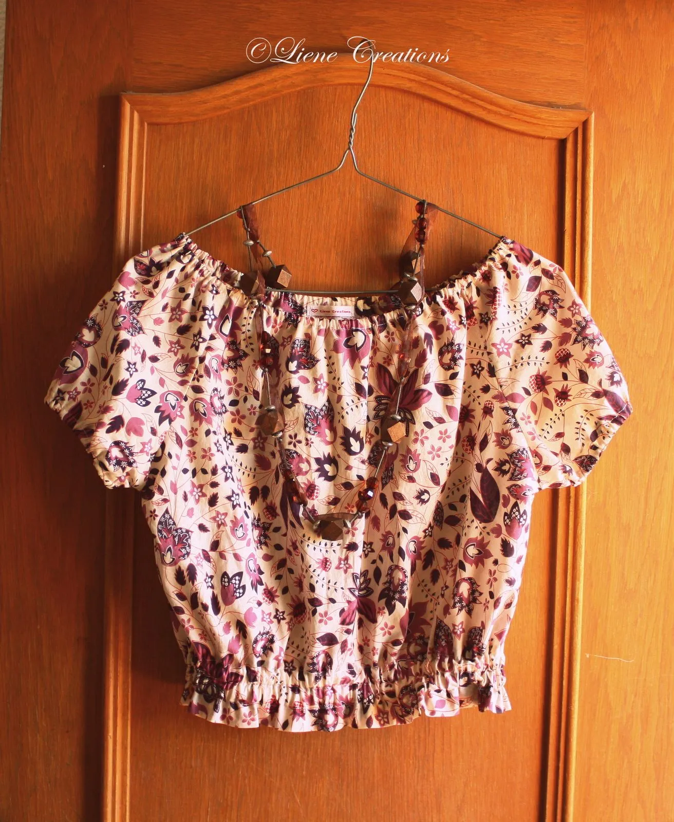 Liene Creations: DIY: Peasant top from dress/ Top estilo campesino ...