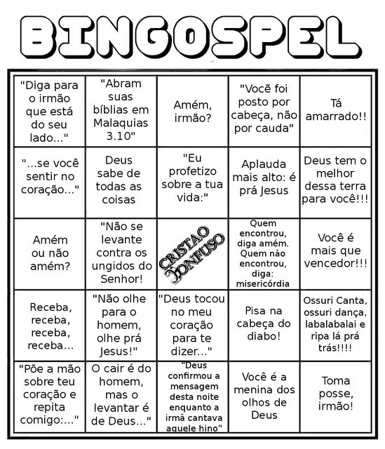 Se Liga Pá: Bingo Gospel: Para jogar na sua igreja.