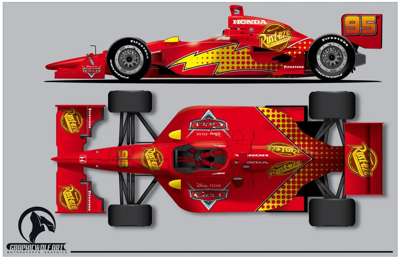 lightning mcqueen indy car by graphicwolf digital art vector vehicles ...