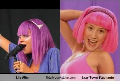 Lily Allen Totally Looks Like Lazy Town Stephanie - Cheezburger