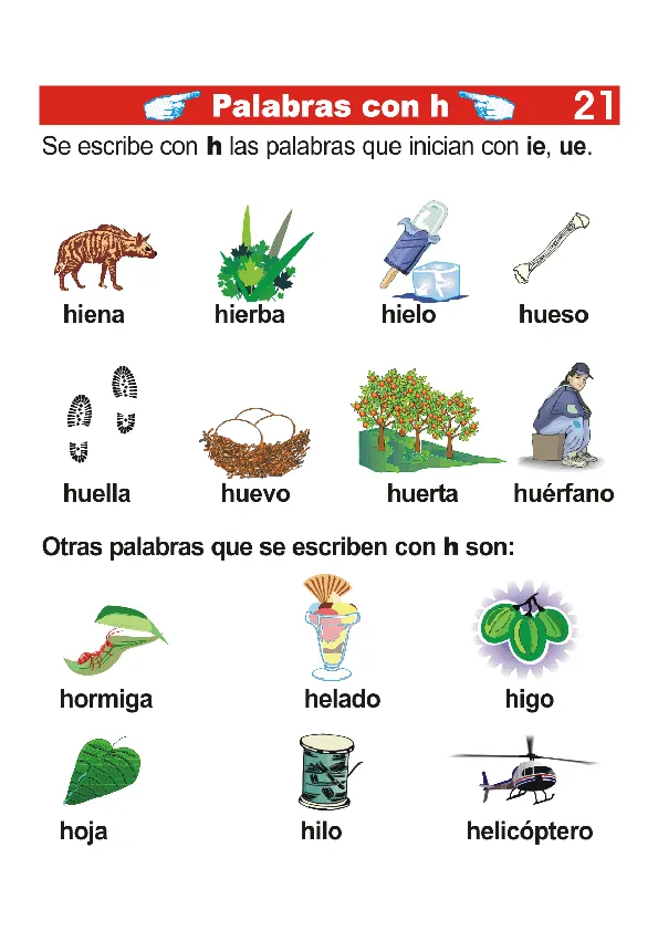 Los Linces del Balmes: Regla ortográfica: palabras con h