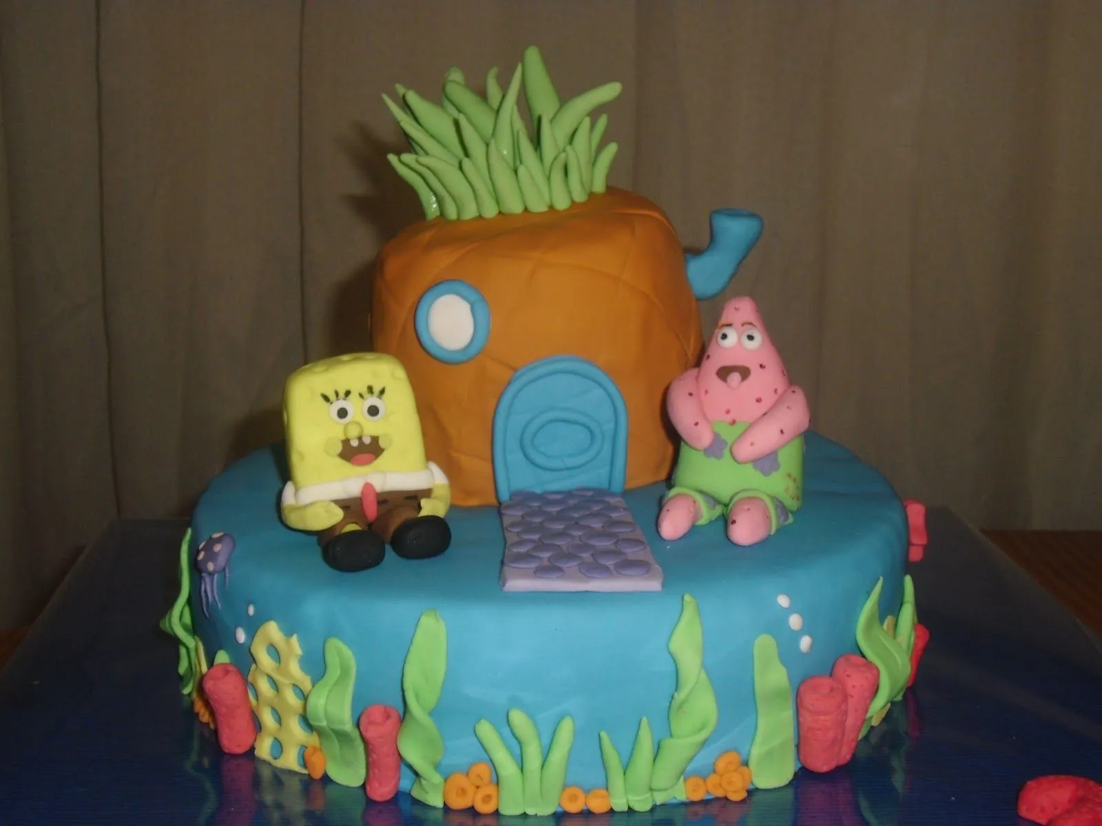 mi linda cocina: TARTA BOB ESPONJA