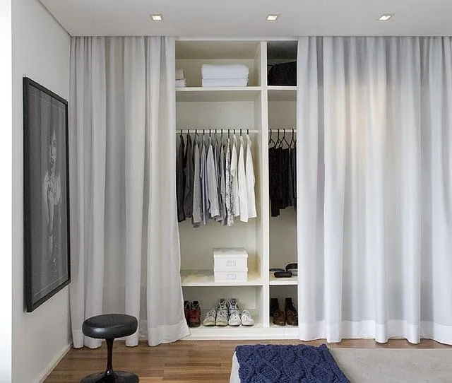 QUE LINDA MINHA CASA: CORTINA NO CLOSET