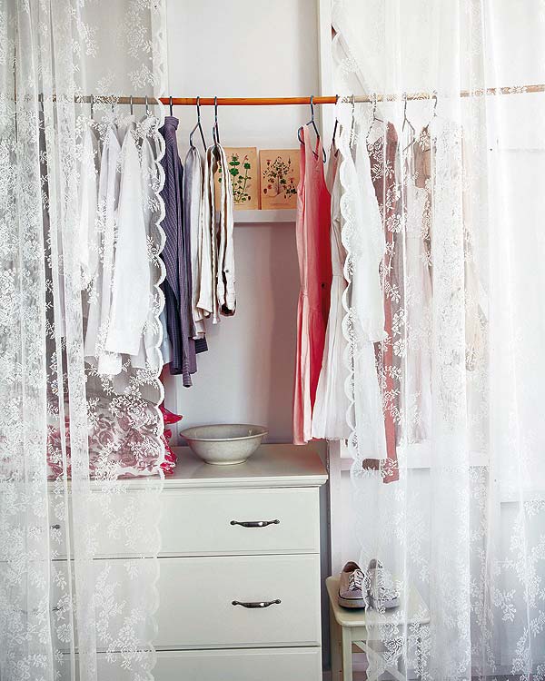 QUE LINDA MINHA CASA: CORTINA NO CLOSET