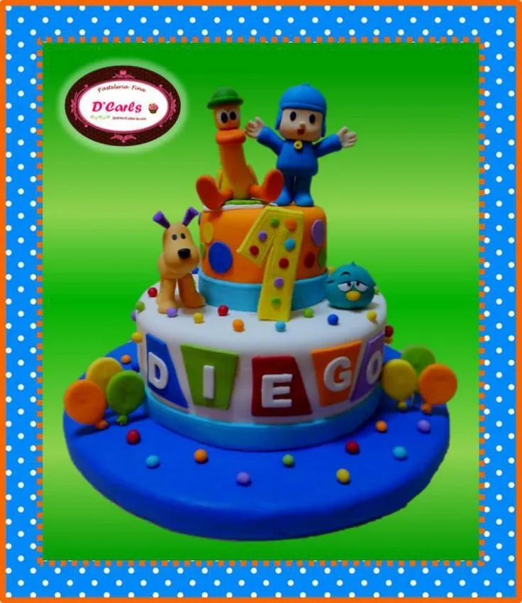 Linda torta de Pocoyo y sus amigos!!! | tortas | Pinterest