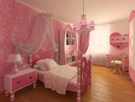 Lindas habitaciones para niñas en color rosa - Paperblog