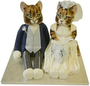 Lindas invitaciones de boda con gatitos amorosos.