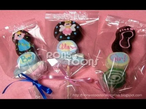 COMO HACER UNAS LINDAS PALETAS PARA BABYSHOWER - YouTube