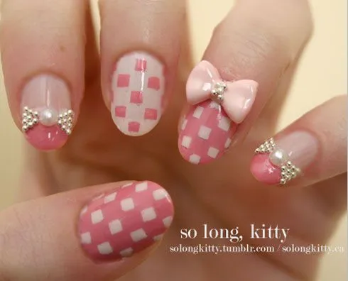 Lindisima Blog: Diseño de uñas con cuadritos