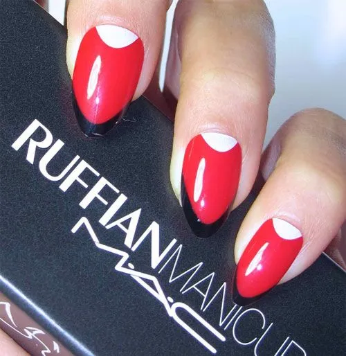 Lindisima Blog: Diseño de uñas de media luna o Ruffian