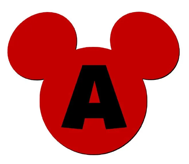 Lindo alfabeto de la cabeza de Mickey. | Mickey Mouse banner ...