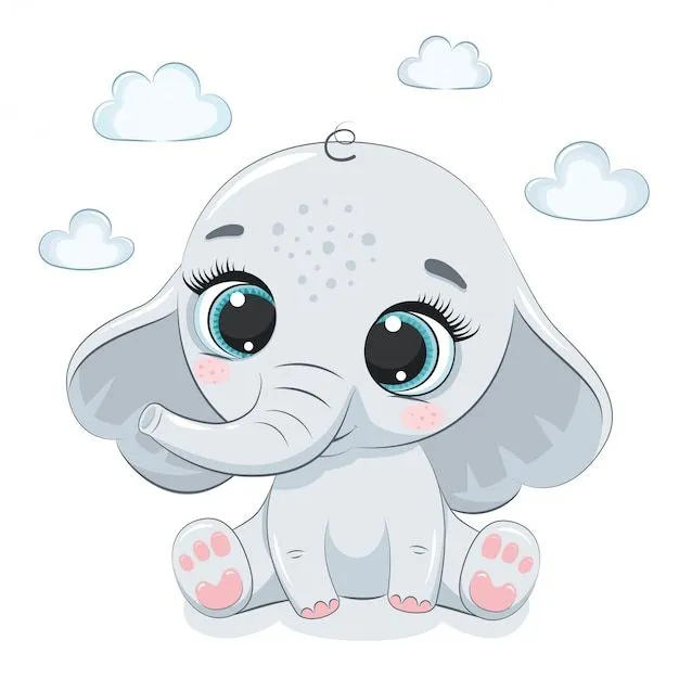 Lindo bebé elefante ilustración para baby shower, tarjeta de felicitación,  invitación de fiesta, impresión de camiseta de ropa de moda. | Vector  Premium