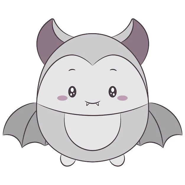 Lindo dibujo de murciélago para halloween | Vector Premium