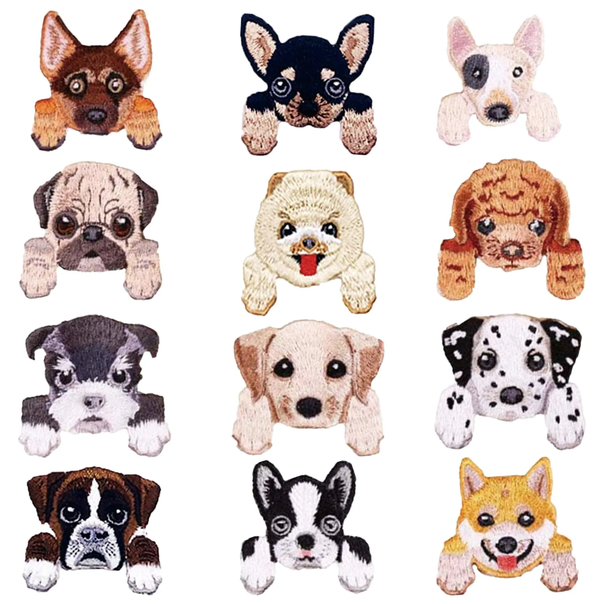 Lindo parche para perros para ropa, varios colores para coser o planchar bordado, decoración para cachorros con patrones para máscaras, bolsas, vaqueros, chaquetas, zapatos, 12 unidades : Amazon.com.mx: Hogar y Cocina