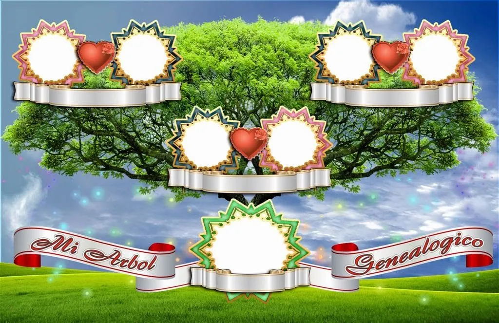 Lindo y sencillo árbol genealógico en png gratis | Frames