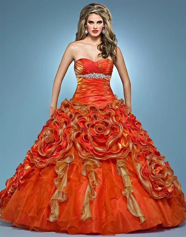 Lindos Vestidos de Fiesta Largos de color Naranja | Vestidos y Más