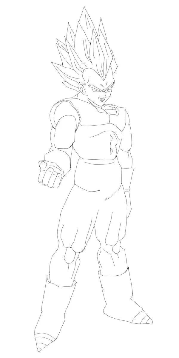 Vegeta ssj para colorear - Imagui