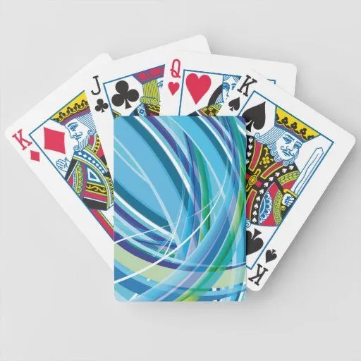 Líneas coloridas azules fondo .png baraja cartas de poker de Zazzle.