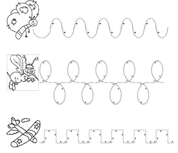 Lineas punteadas para preescolar - Imagui