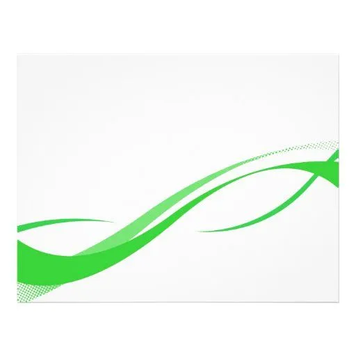 Líneas verdes abstractas fondo de Swoosh Folleto 8.5" X 11" | Zazzle