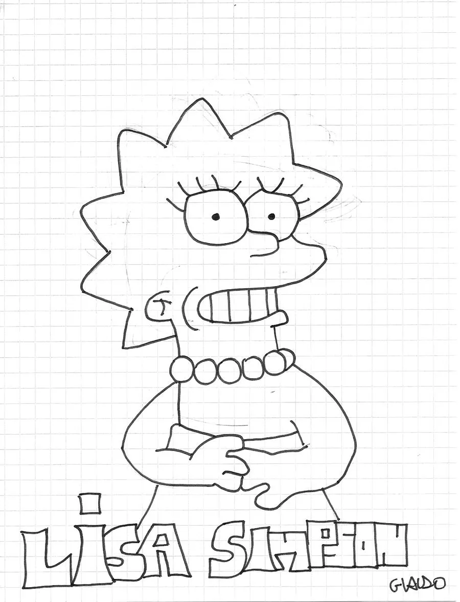 Lisa simpson para colorear - Dibujos para colorear - IMAGIXS