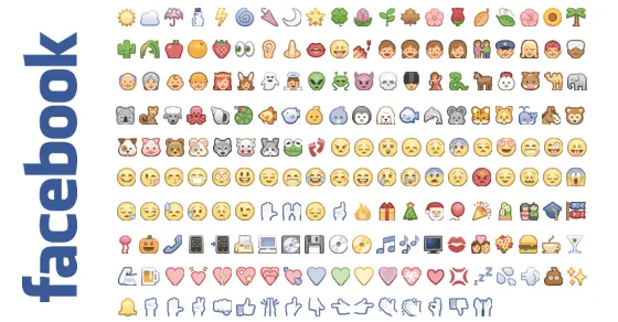 Lista de símbolos Emoji Emoticons para Facebook | BloomIdea