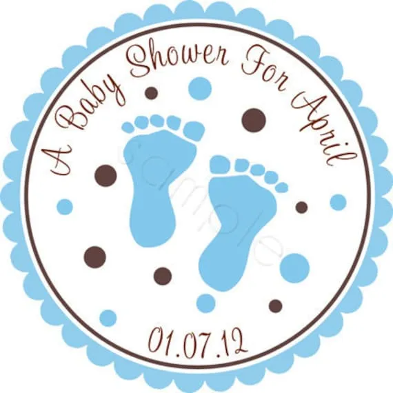 Little Baby Feet Personalized Stickers Baby Shower by partyINK