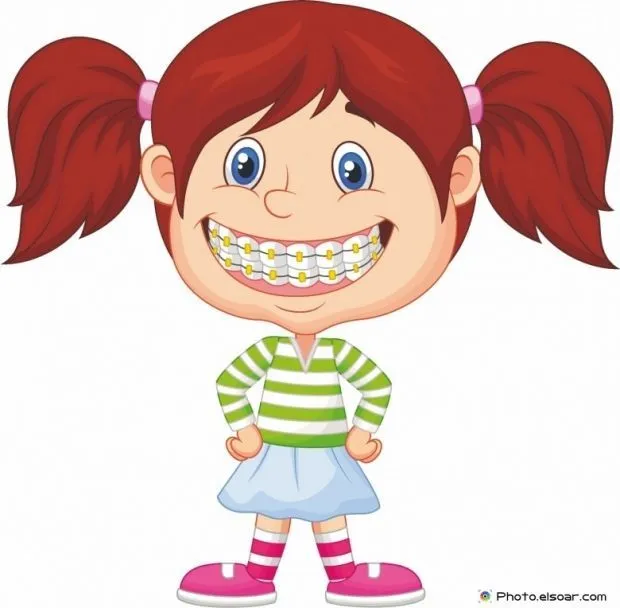 Little girl with brackets | people | Pinterest | Gracioso, Dibujos ...