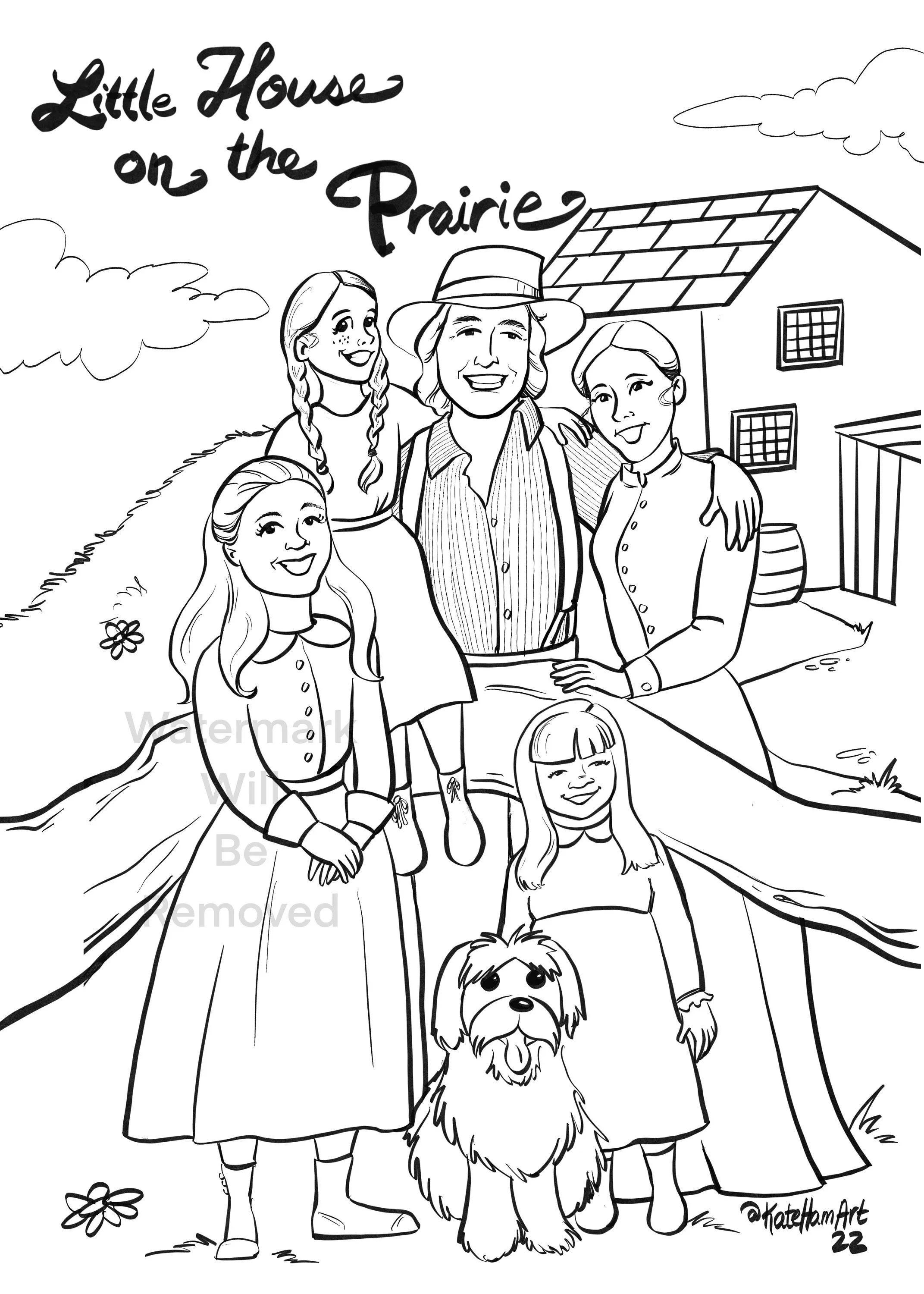 Little House on the Prairie Página para colorear Descarga instantánea Hoja para  colorear para niños Currículo de la escuela de literatura Suministros para  la educación en el hogar - Etsy México