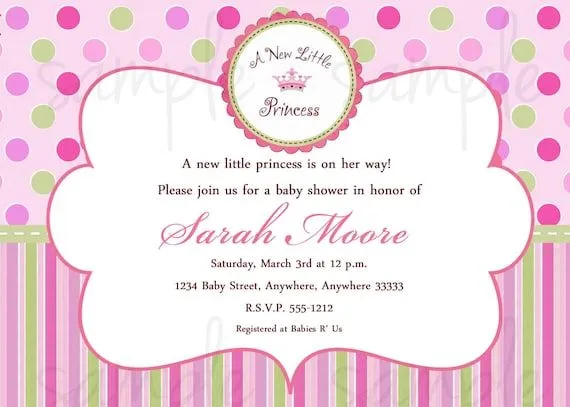 Little Princess Baby Shower Invitation por LoveLifeInvites en Etsy