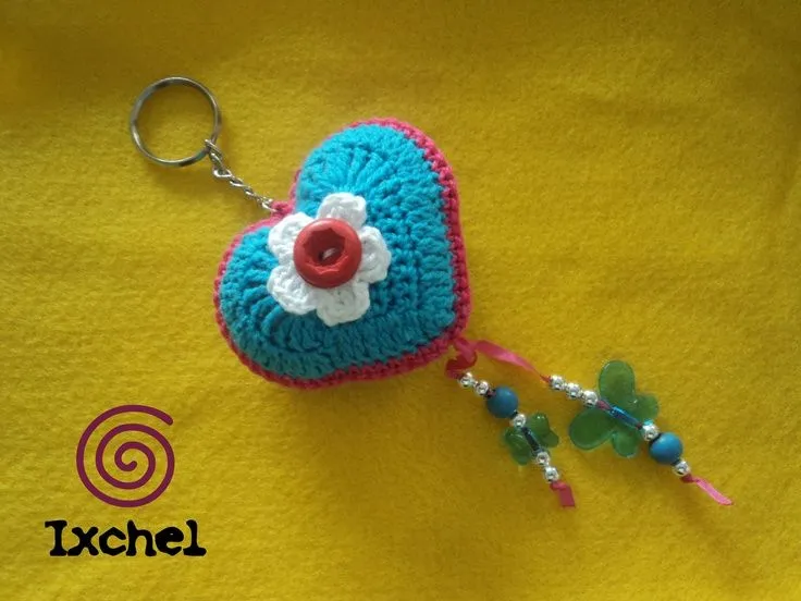 Llavero a crochet varios modelos | Cosas que adoro | Pinterest