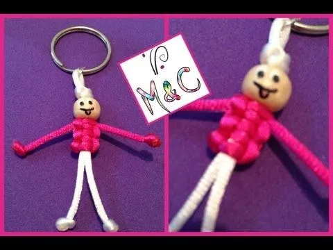 Como hacer un llavero de muñeco con hilo cola de rata v#22 - YouTube