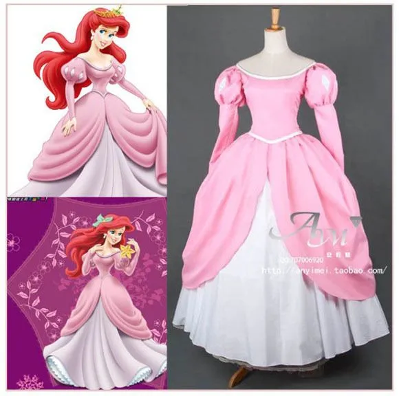 nueva llegada por encargo ariel princesa vestido de traje de cosplay