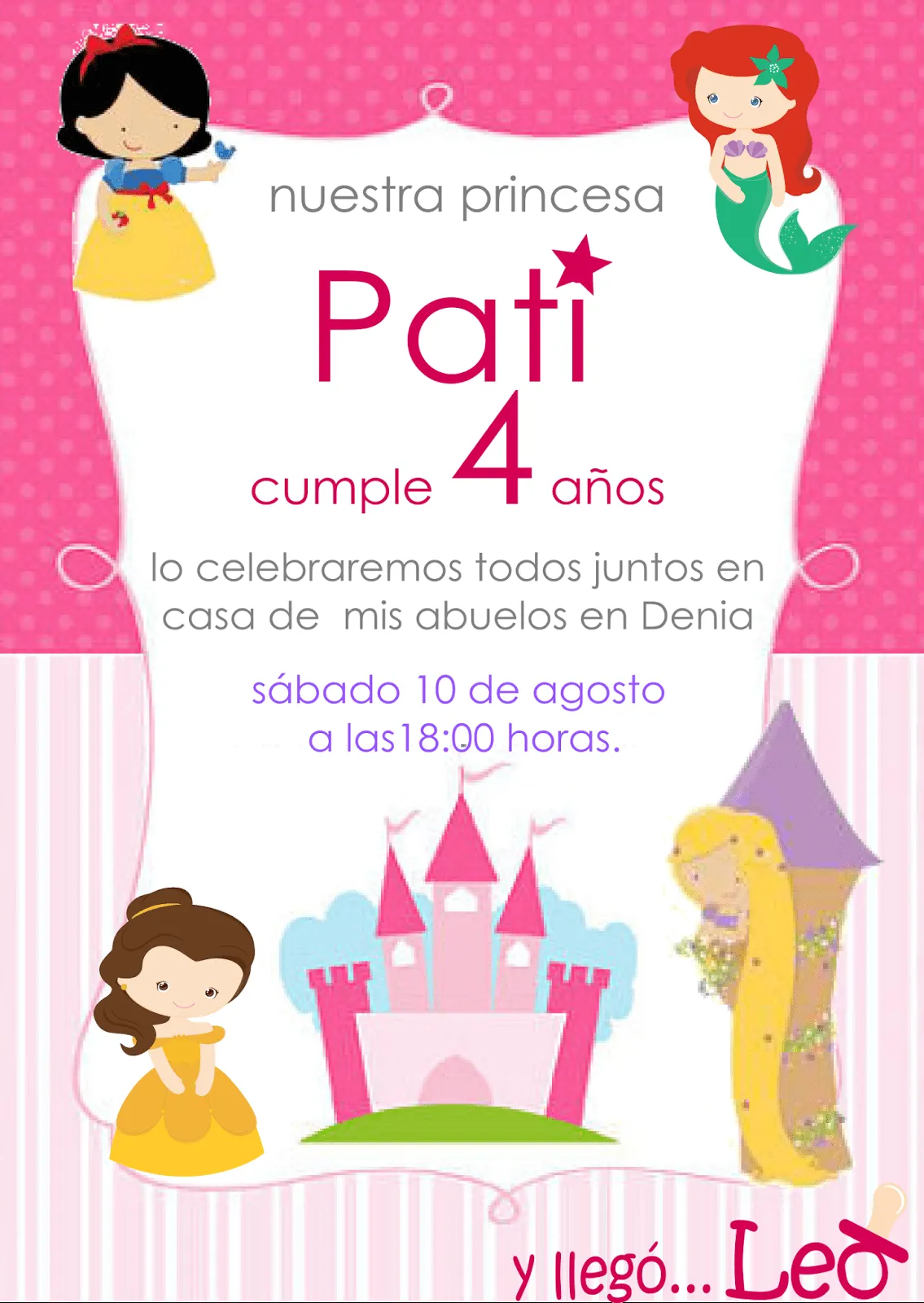 y llegó... Leo: Cumpleaños princesas