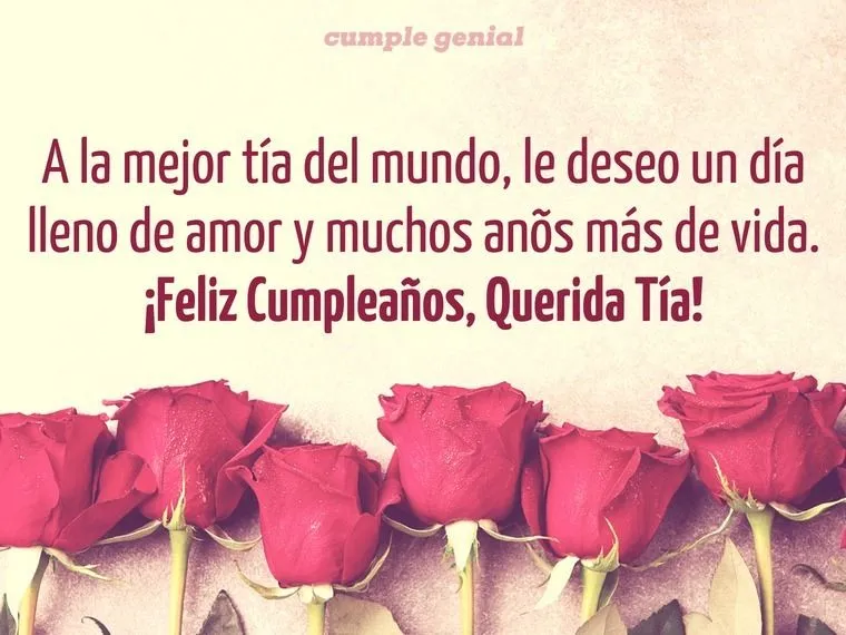 Un día lleno de amor para la mejor tía - Cumple Genial