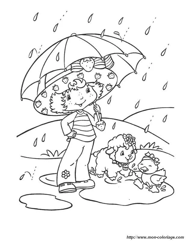 Lloviendo Colouring Pages