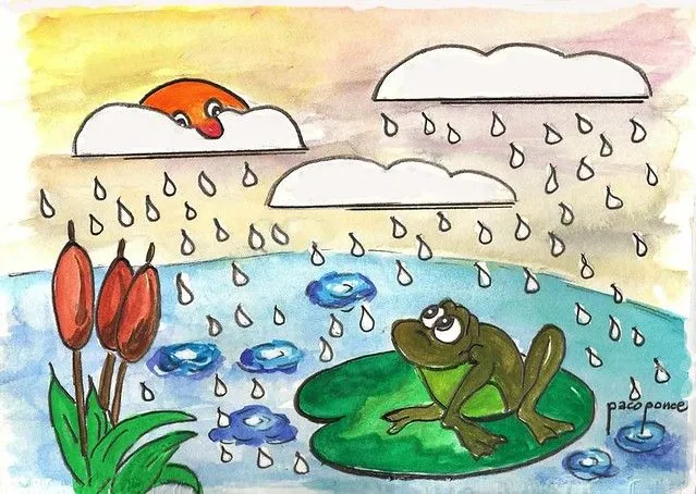 lluvia sobre el lago dibujo publicado en www franciscoponce com y ...