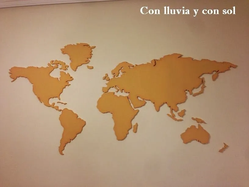 Con lluvia y con sol shop: MAPAMUNDI DECORATIVO DE MADERA PARA EL ...