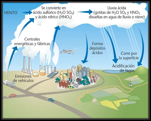 Lluvias acidas y gases de invernadero - Monografias.com