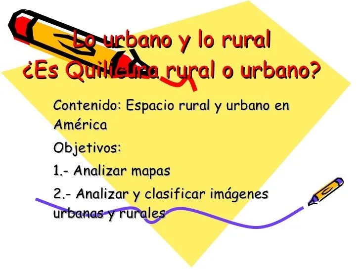 Lo urbano y lo rural