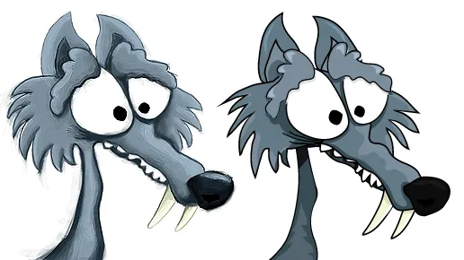 Foto de lobo en caricatura - Imagui