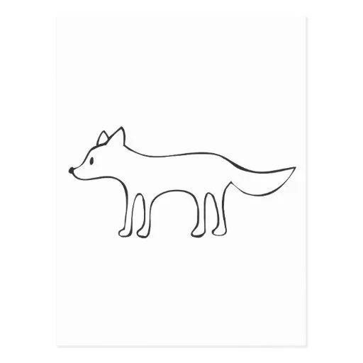 Lobo joven en bosquejo blanco y negro postal | Zazzle