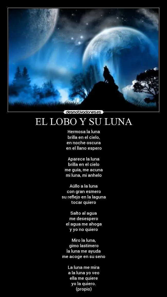 EL LOBO Y SU LUNA - desmotivaciones.