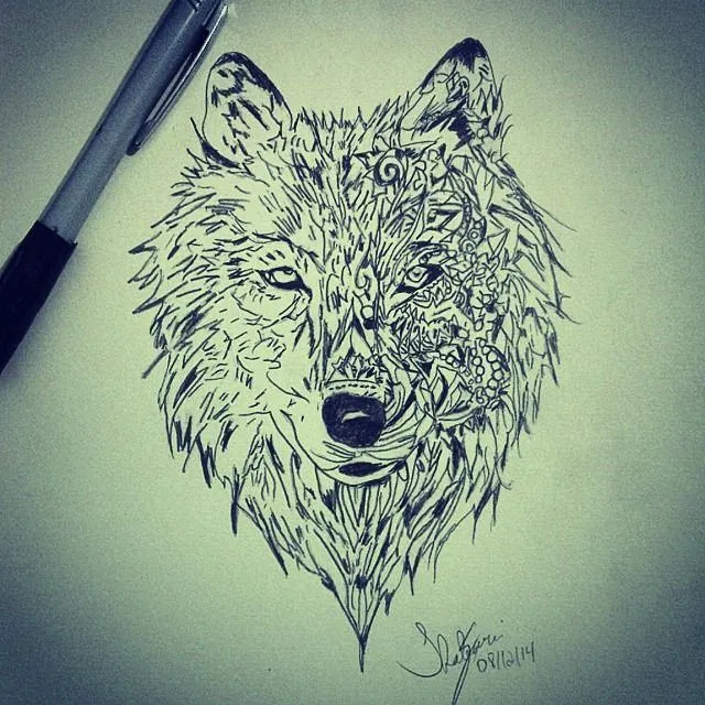 Lobo Maori Wolf Tattoo Drawning | Tattoos | Pinterest