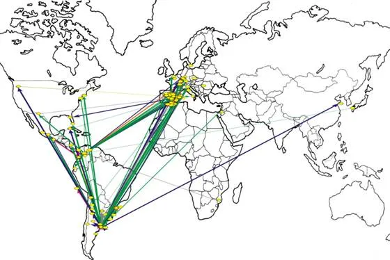 Localizando geográficamente las redes personales